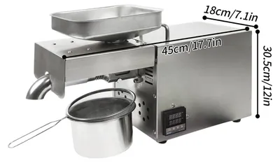Produktbild von Ölpresse - Ölextraktor, Nussknacker - Temperaturregler - Edelstahl