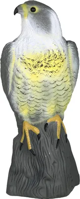Produktbild von Großer, realistischer Falkenattrappe zur Vogelabwehr, realistische Ganzkörper-Raubvogelstatue zur Schädlingsbekämpfung im Garten, Katzen- und Vogelabwehr, Teichdekoration