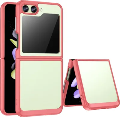 Produktbild von König Design Hülle kompatibel mit Samsung Galaxy Z Flip5 5G Kunststoff Soft Handyhülle - Handy Case Rot