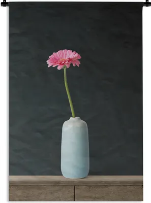 Produktbild von MuchoWow® Wandteppich Wandbehang Blume - Rosa - Stilleben 60x90 cm Tapisserie Dekoration Wandtuch - Foto-Teppich - Abwaschbar