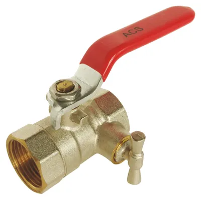 Produktbild von SOMATHERM FOR YOU - Kugelhahn mit doppeltem Auslass IG 26/34 - Flacher umkehrbarer Griff - Standarddurchgang - Verstärkte Dichtung mit 2 O-Ringen