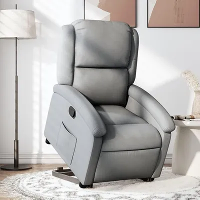 Produktbild von Relaxsessel mit Aufstehhilfe Relaxsessel & -Liegen Relaxsessel Aufstehsessel Relaxsessel Mit Aufstehhilfe Hellgrau Stoff - 3204164