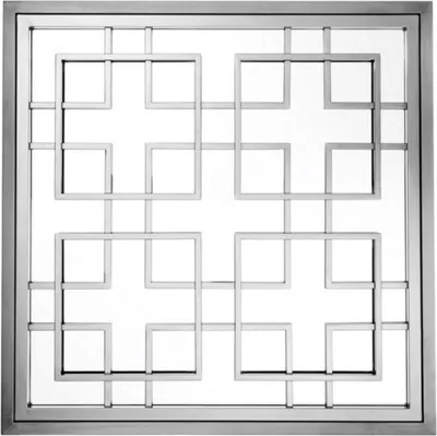 Produktbild von Casa Padrino Luxus Designer Wandspiegel Black Nickel Finish 100 x 100 cm - Luxury Hotel Collection