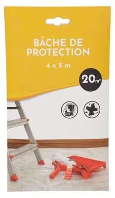 Imagen del producto de COGEX - Lona protectora, lona para proteger pinturas - Dimensiones: 4 x 5 metros - 20 m² - Para proteger suelos