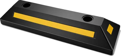 Produktbild von VEVOR Parkstopper Radstopper 2 Stk. 548 x 158 x 94 mm Einparkhilfe Parkbegrenzung mit Reflektorstreifen, Parkplatzsperre aus Gummi für Autos Lieferwagen Lkw, Radführungsblock, Parkplatzbegrenzung