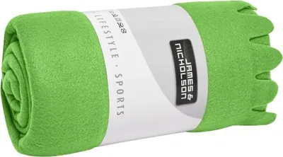 Produktbild von Fleecedecke mit abgerundeten Fransen green, Gr. one size