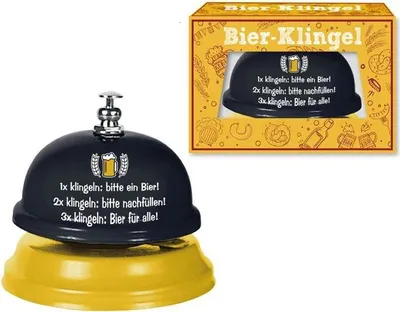 Produktbild von Bierklingel im Geschenkkarton- Tischglocke Tischklingel,