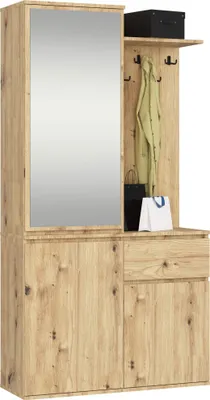 Produktbild von Akord Entro Garderoben-Set Eiche Artisan 95X35X183 Cm