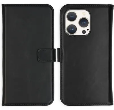 Imagen del producto de Funda de Cuero Auténtico tipo Libro para Apple iPhone 15 Pro -
