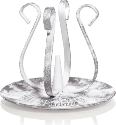 Produktbild von Kerzenhalter Dreifussleuchter für Kommunionskerzen Silber für Kerzen Ø 3 - 4 cm