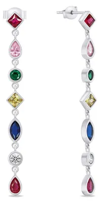 Immagine prodotto di Bellissimi orecchini in argento con zirconi colorati EA801W