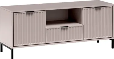 Produktbild von TV Lowboard in Kaschmir beige mit Rillenoptik 135 cm LAURO-161