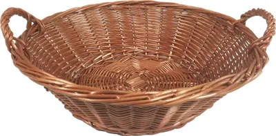 Produktbild von Dekorationskorb,Vollweide, zwei Griffe, Ø oben 39cm x Ø unten 24cm x H 10cm