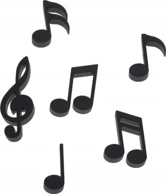 Produktbild von Musiknoten Kühlschrankmagnete im 6er Set
