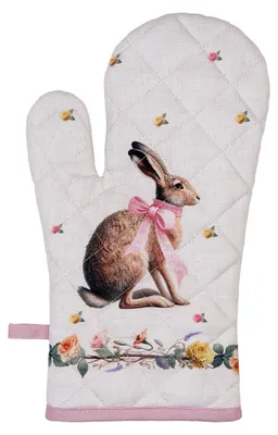 Produktbild von Clayre & Eef Ofenhandschuh 18x30 cm Beige Baumwolle
