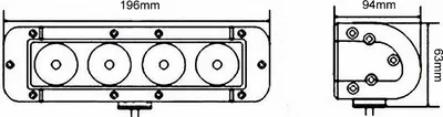 Produktbild von Arbeitsscheinwerfer Lightbar Lichtbalken Offroad LED 196mm