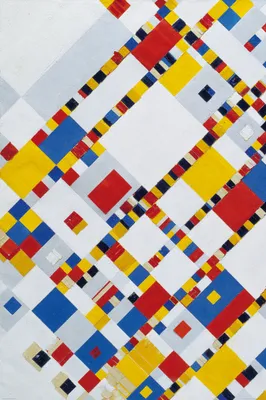 Obrázok produktu pre Piet Mondrian Kunstdruck Bild - Victory Boogie Woogie, 1944 (180 x 120 cm)