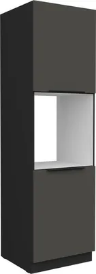 Obrázek produktu pro Kuchyňská skříň na vestavnou troubu LUNARA - šířka 60 cm, grafit / černá