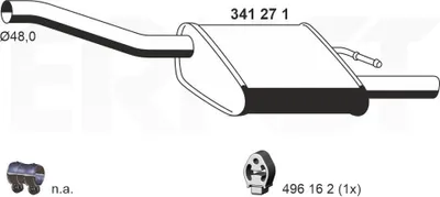 Produktbild von ERNST 341271 Endschalldämpfer für FORD FOCUS Stufenheck (DFW) Auspuff