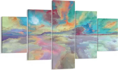 Produktbild von Bild auf Leinwand - Leinwandbild - Abstraktion modern - 125x70cm - Wand Bild - Wanddeko - Leinwanddruck - Bilder - Kunstdruck - Wanddekoration - Leinwand bilder - Wandkunst - EA125x70-4027