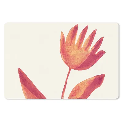 Produktbild von MuchoWow® Schreibtischunterlage Blumen - Pflanze - Rot - Pastell 60x40 cm - XXL Mauspad - Großes Mauspad