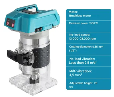 Obrázek produktu pro Elektrický ruční vyžínač, 6 rychlostních stupňů, bezkartáčový motor, modrý