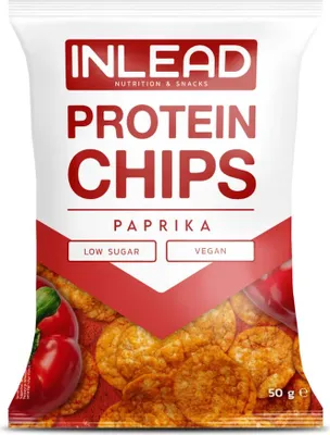 Produktbild von Inlead Protein Chips (6x50g) Paprika - Funktionelle Lebensmittel - Eiweiß-Snacks