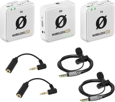 Image de Rode Wireless ME Dual Blanc avec 2x Smartlav et 2x ADP03