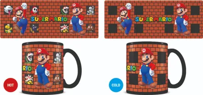 Produktbild von Super Mario Heat Change Keramiktasse - Bricks (315 ml)