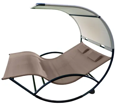 Obrázek produktu pro Vivere Double Chaise Rocker Aluminium - Dvojité houpací křeslo Dark Grey Zahradní nábytek