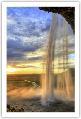 Produktbild von Poster - Poster ohne Rahmen - Wasserfall Natur Park Sonne - 61x91,5 cm - Wand Bild - Wanddeko - Wandbilder - Kunstposter - Wandposter - Bilder - Kunstdruck - Wanddekoration - Wandbild P2XPA61x91-2716