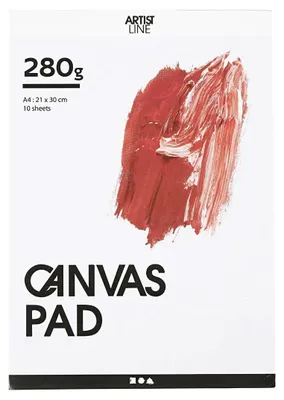 Produktbild von Creativ Company Leinwandblock A4 Malpapier 280g 10 Blatt Acryl