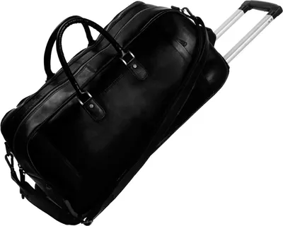 Zdjęcie produktu dla Skórzana torba podróżna na ramię marki Chesterfield Torba podróżna na kółkach Jayven czarna czarna 60 cm