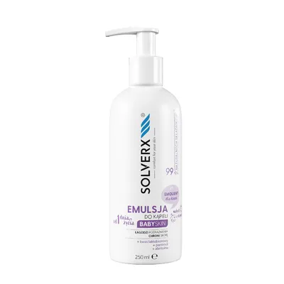 Zdjęcie produktu dla Delikatna Emulsja Do Kąpieli Solverx Baby Skin 250 Ml