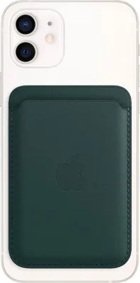 Image de Portefeuille Apple en cuir MagSafe (Apple Wallet 2nd generation) - Avec fonction AirTag intégrée - Vert forêt