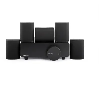 Produktbild von Zimilo 5.1 Wireless Heimkinosystem Milan, WiSA Low Latency, 24-Bit Audio, 5 ms Latenz, SoundSend App, erweiterbar auf 7.1, Kompakt, für TV, Schwarz