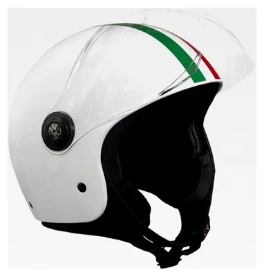 Produktbild von Jethelm RALLOX 229 Italia Motorradhelm Größe L Rollerhelm mit klarem Visier in Weiß Glanz