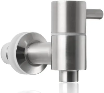Produktbild von 2 Getränkespender Zapfhahn 304 Edelstahl, 16mm Wasserspender Ersatzzapfen, Getränkespender Zapfhahn Ersatz, Drehzapfhahn Wasserspender für Wein Saft Bierfass Glas Container Trinkbrunnen