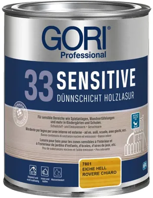 Produktbild von GORI Professional 33 SENSITIVE, Dünnschicht-Holzlasur, eiche hell, 0,75 l