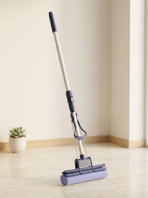 Immagine prodotto di CleanAid OneTouch EASY Mop in spugna PVA con manico telescopico e sistema di strizzatura automatica