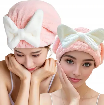 Zdjęcie produktu dla Turban do włosów z mikrofibry – chłonny ręcznik na głowę do suszenia włosów, szybkoschnący, miękki i lekki, idealny do domu i codziennego użytku