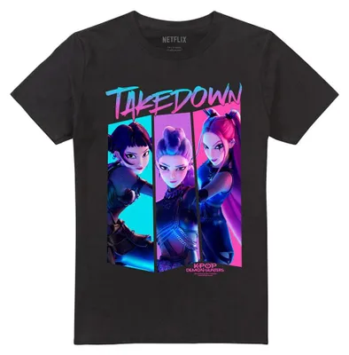 Imagen del producto de Camiseta uni para hombre/mujer, diseño "K-Pop Demon Hunters" - "Takedown", modelo TV42707 (talla XL), color