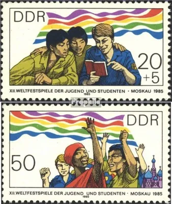 Produktbild von Briefmarken DDR 1985 Mi 2959-2960 (kompl.Ausgabe) postfrisch Weltfestspiele der Jugend