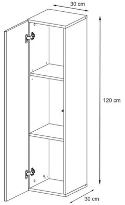 Image de Vitrine verticale "Switch WW 2" - Noir - L 30 cm x P 30 cm x H 120 cm