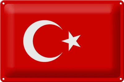Produktbild von Blechschild Flagge Türkei 30x20cm Flag of Turkey