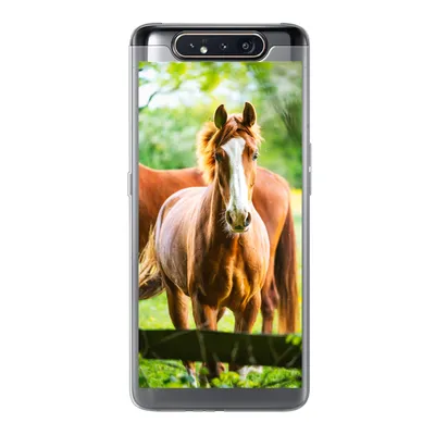Produktbild von MuchoWow® Handyhülle Schutzhülle Hülle für Samsung Galaxy A80 Pferde - Licht - Wiese Silikon Softcase Handy Hülle - Schutzdeckel