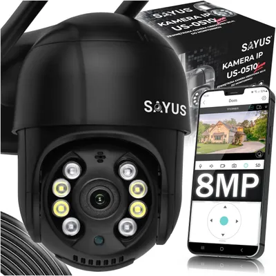 Zdjęcie produktu dla OBROTOWA KAMERA ZEWNĘTRZNA 8MP IP WiFi 4K ULTRA HD ZOOM DETEKCJA RUCHU 8MPx