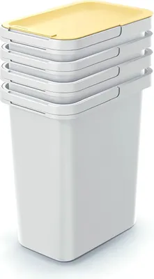 Immagine prodotto di Set di contenitori per rifiuti SYSTEMA, grigio cenere volume 4 x 12l