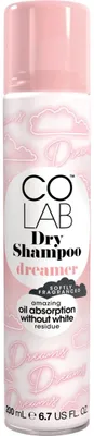 Produktbild von COLAB Dreamer, 200 ml, Trockenshampoo, Frauen, Auffrischend, BUTANE, ISOBUTANE, PROPANE, ALCOHOL DENAT., ALUMINUM STARCH OCTENYLSUCCINATE, PARFUM (FRAGRANCE)., 1 Stück(e)