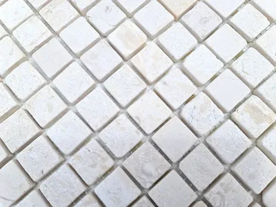 Produktbild von Handmuster Mosaikfliese Marmor Mosaik THUMBNAIL weiß Fliesenspiegel Küche Duschboden MOS40-T23W_m